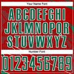 Red Sublimation Soccer Green-White Sports Jersey Lines Uniform Custom Kelly