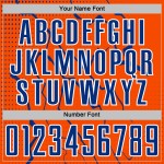 Uniform Royal-White Soccer Lightning Sports Sublimation Orange Custom Jersey