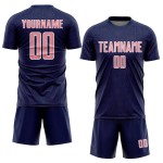 Sports Pink-White Geometric Soccer Sublimation Jersey Custom Medium Uniform Navy Shape
