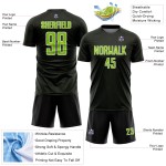 Sports Geometric Jersey Neon Shape Green-White Custom Soccer Uniform Sublimation Black