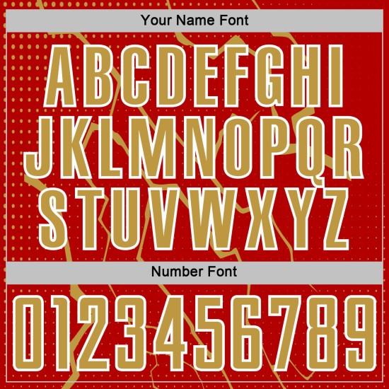 Lightning Custom Jersey Soccer Uniform Gold-White Old Red Sports Sublimation