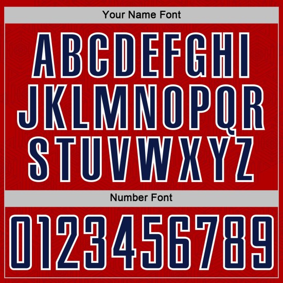 Jersey Red Geometric Soccer Shape Custom Uniform Sports Sublimation Navy-White