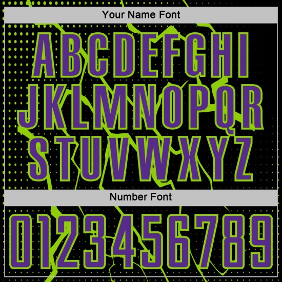 Purple-Neon Jersey Black Custom Uniform Green Sports Soccer Sublimation Lightning