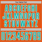 Custom Orange Uniform Sublimation Soccer Jersey Geometric Sports Shape Aqua-White Custom Orange Uniform Sublimation Soccer Jersey Geometric Sports Shape Aqua-White